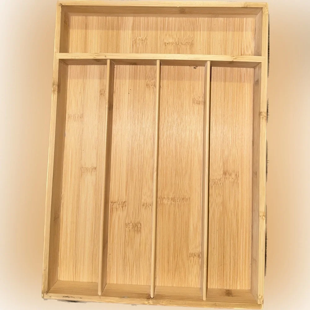 Wooden Drawer Organizer Tray for Kitchen Silverware / Utensils